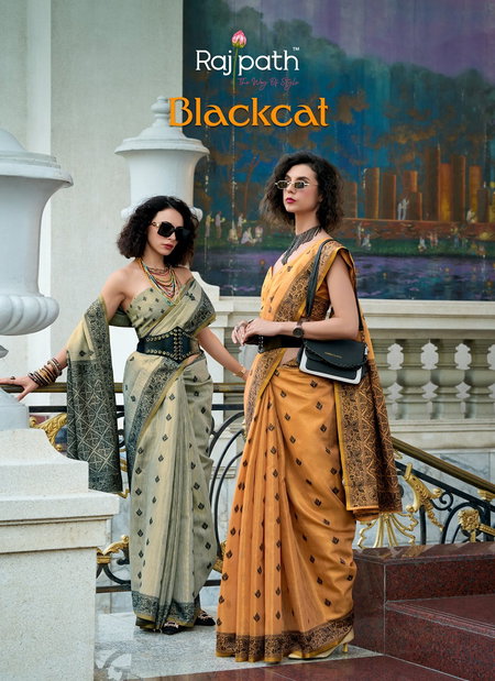 Black Cat By Rajpath Tissue Linen Saree Wholesale Clothing Suppliers In India
